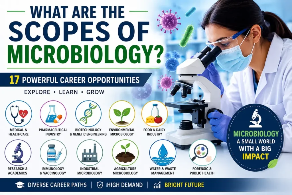 What are the scope of microbiology?