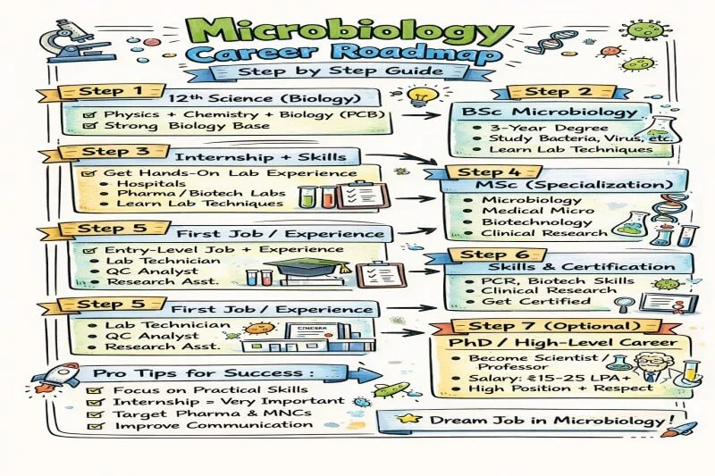 Microbiology Career Roadmap (step by step)