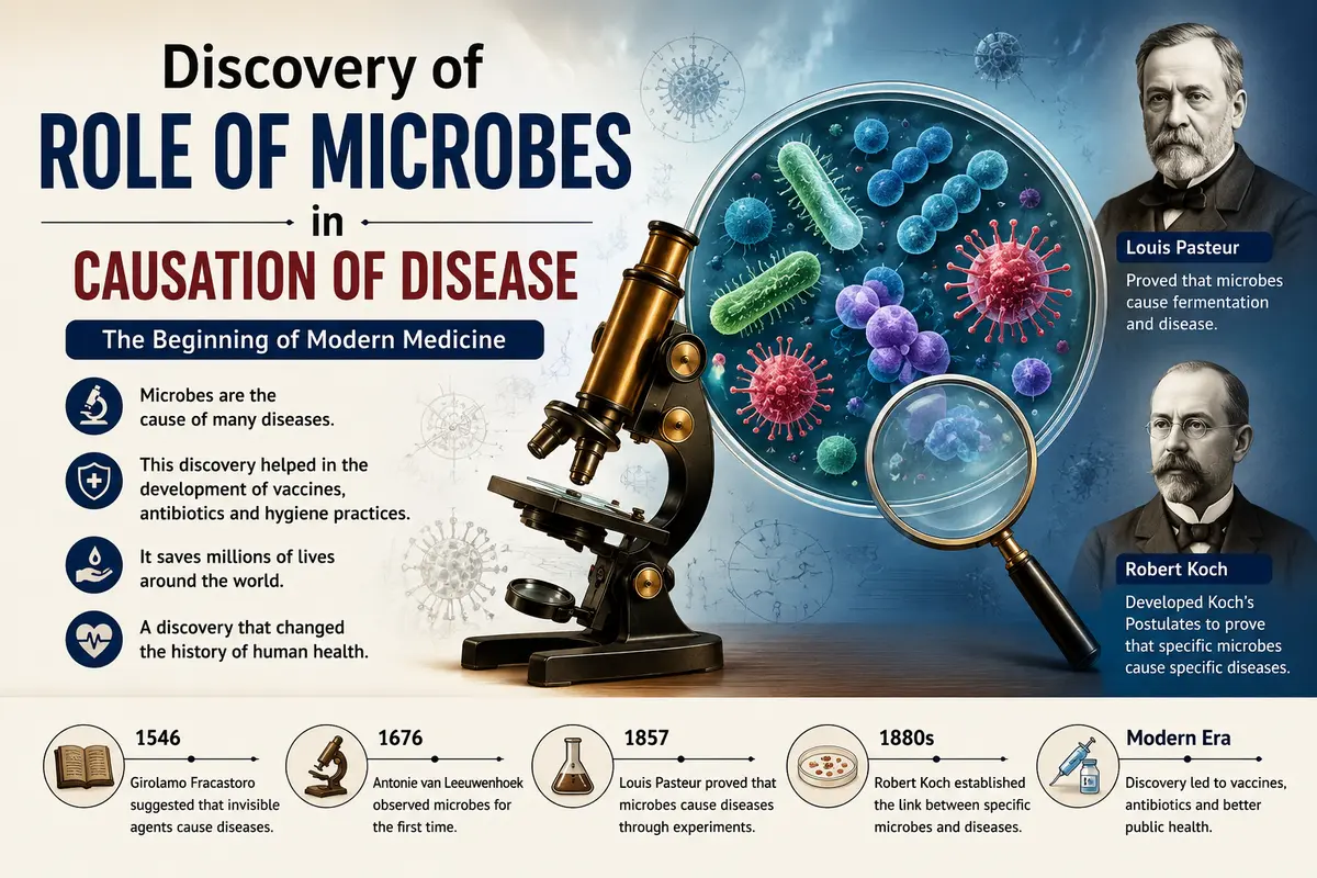 Discovery of role of microbes in causation of disease