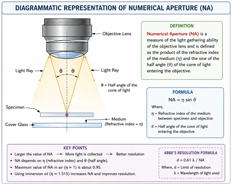 What Is the Resolution or Resolving Power of a Microscope? 7 Essential Facts Explained 3 A diagramatic representation of numerical aperture
