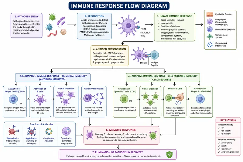 Immune Response Flow Diagram