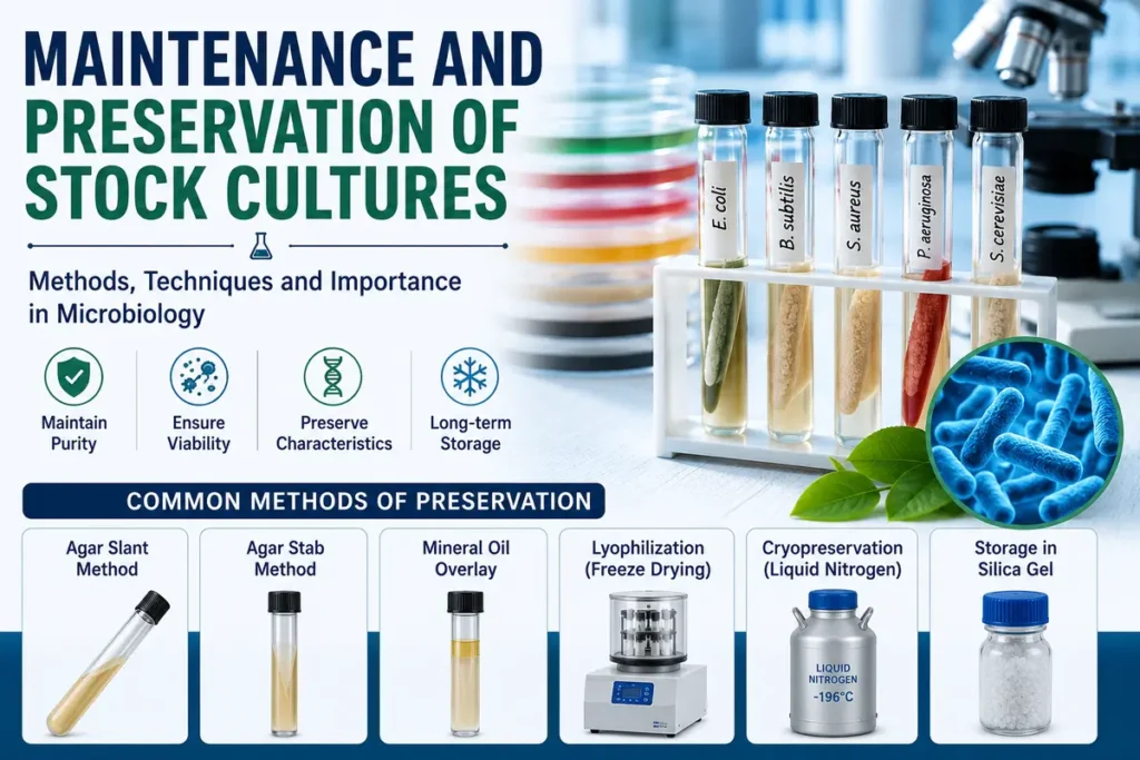 Maintenance and preservation of stock cultures:10 Powerful & Essential Techniques 2 Maintenance and preservation of stock cultures