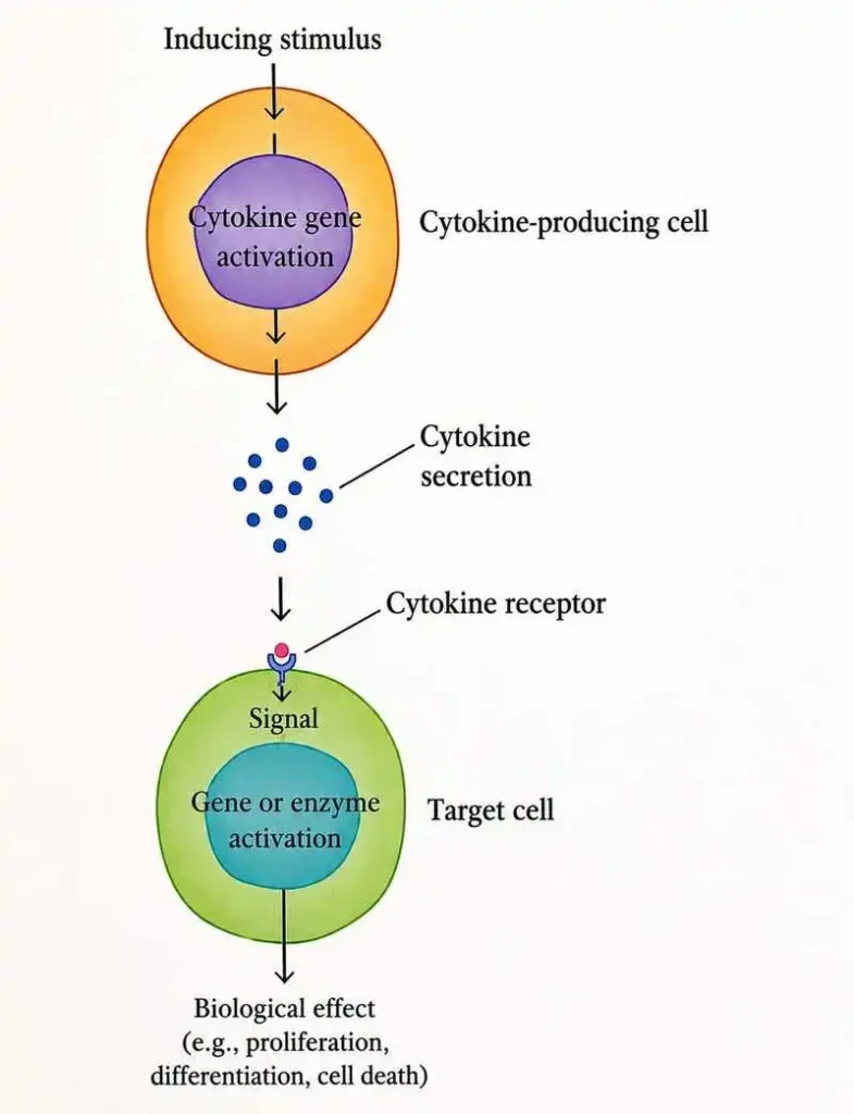 Overview of the induction of cytokines