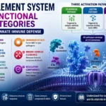 Seven functional categories of complement components