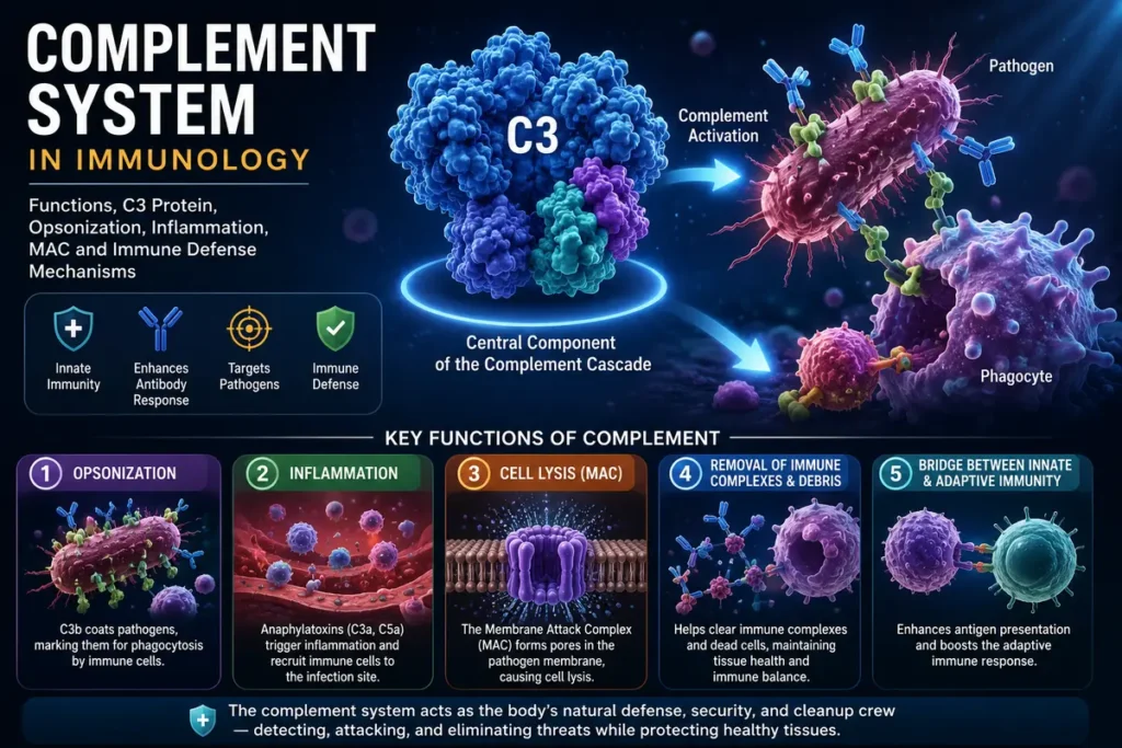 What are functions of complement?
