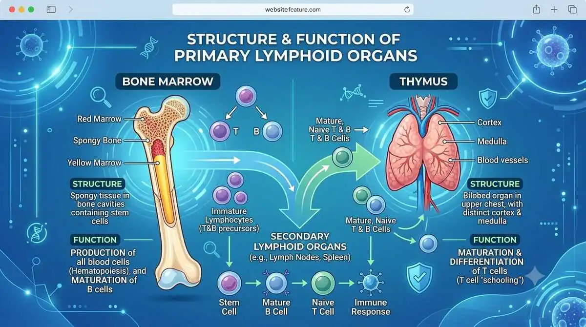 What Is the Structure and Function of Primary Lymphoid Organs?
