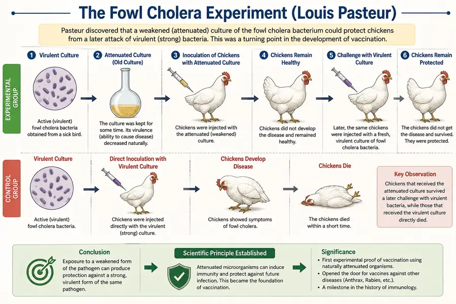 What Is the Golden Era of Microbiology? Amazing Discoveries Explained 3 Cholera vaccine-fowl cholera experiment