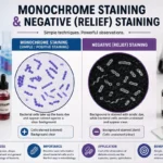Monochrome staining and Negative (Relief) staining