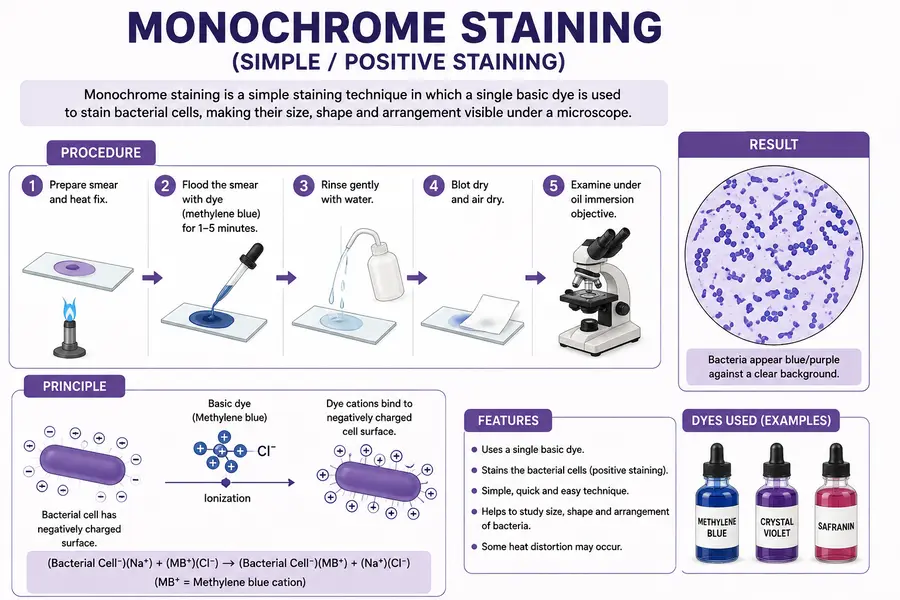 Monochrome staining and negative (Relief) Staining: Powerful Facts 3 Monochrome staining