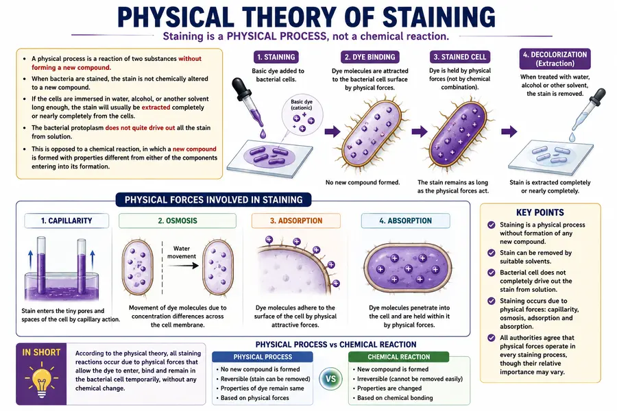 Physical theory of staining