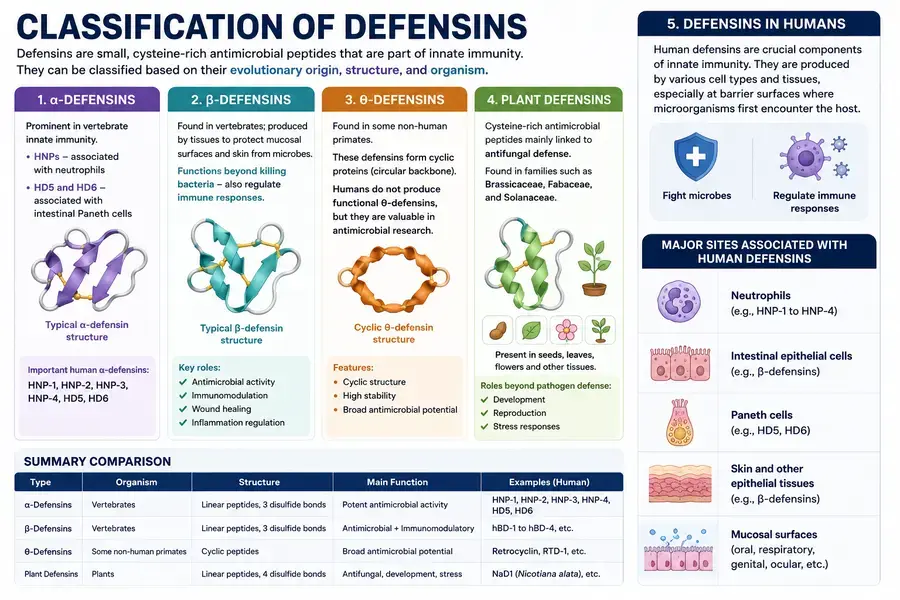 What Defensins Do? Powerful Ways They Protect Against Microbes 4 Classification of Defensins