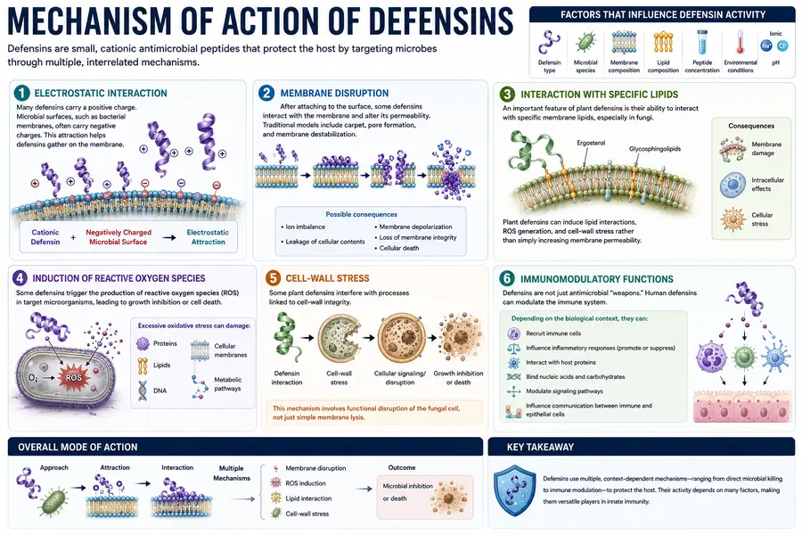 What Defensins Do? Powerful Ways They Protect Against Microbes 5 Mechanism of Action of Defensins