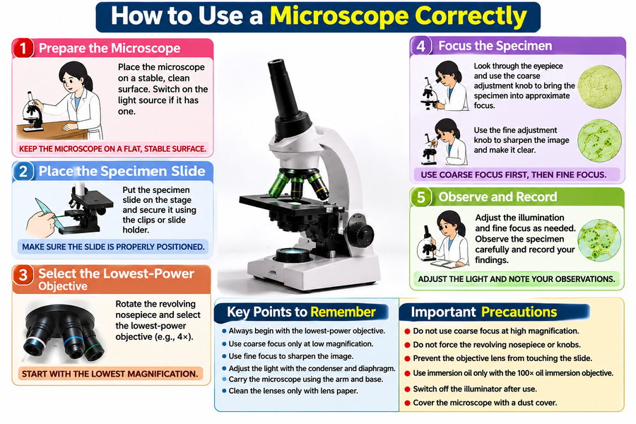 How to Use a Microscope Correctly