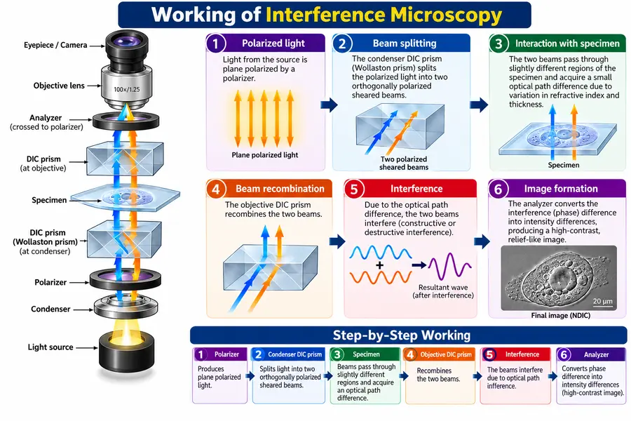 Working of Interference Microscopy